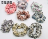 The new checkered trendy headwear features a woolen hair band that is retro and simple, a versatile fabric hair tie for girls, and a fat intestine hair tie Item Picture